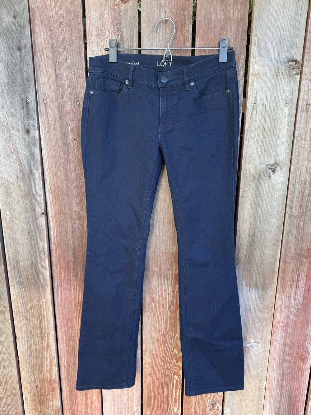 LOFT Women's Dark Blue Modern Sexy Bootcut Jeans Size 28/6P